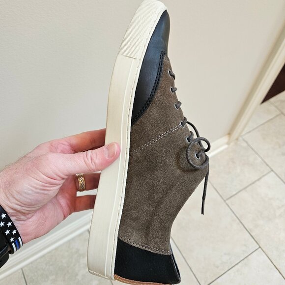 TCG Men's Cooper Leather Sneakers, Black/Gray, Sz 12 - Picture 11 of 16